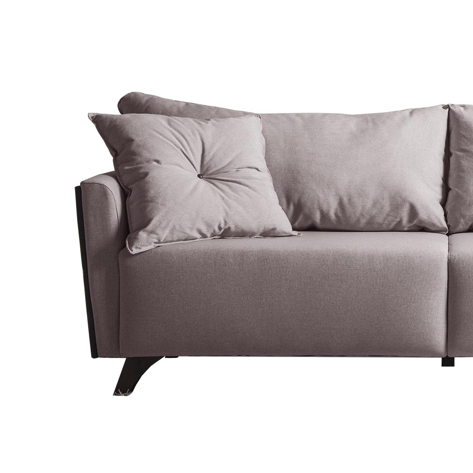 Sofá 3 Lugares Gales 230 cm Soft Marrom Claro
