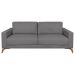 Sofá 3 Lugares Henry Veludo Cinza 190 cm
