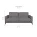 Sofá 3 Lugares Henry Veludo Cinza 190 cm
