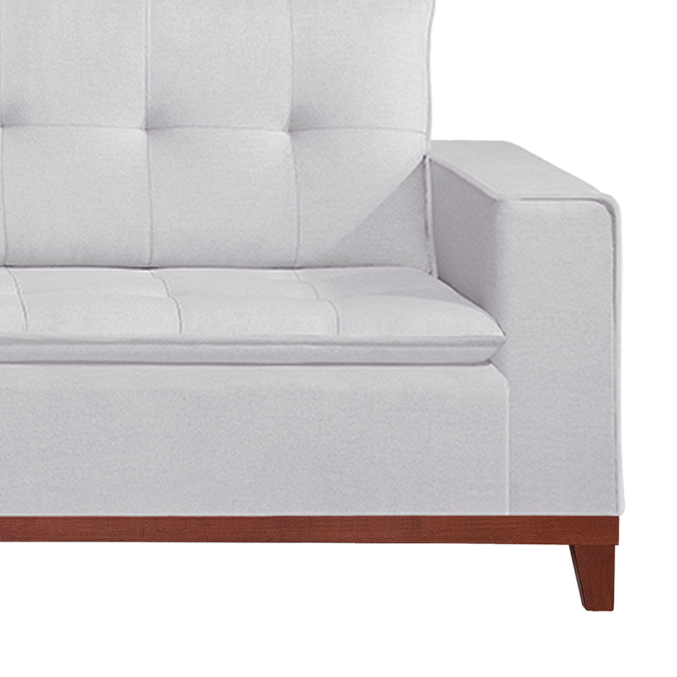 Sofá 3 Lugares Holborn Linho Cinza 240 cm