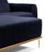 Sofá 3 Lugares Hug com Chaise Esquerdo Veludo Azul