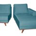 Sofá 3 Lugares Lombok com Chaise Direito Poliéster Azul