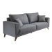 Sofá 3 Lugares Manchester Cinza 200 cm