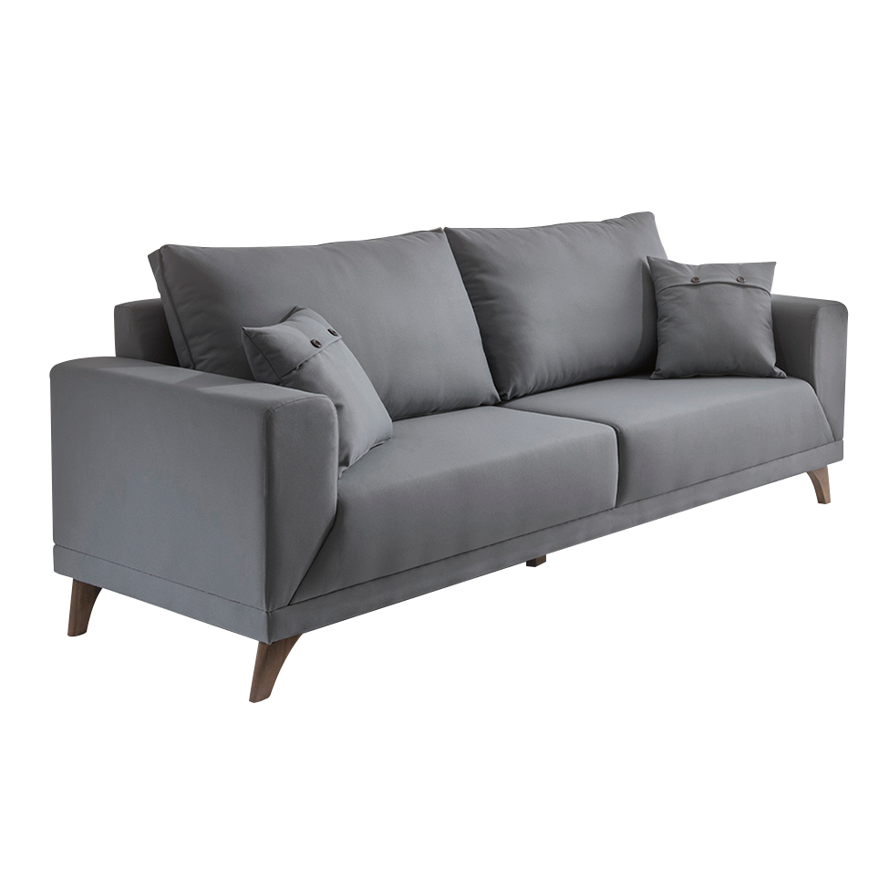 Sofá 3 Lugares Manchester Cinza 200 cm