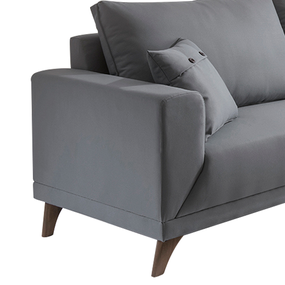 Sofá 3 Lugares Manchester Cinza 200 cm