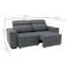 Sofá 3 Lugares Retrátil e Reclinável Plaza Suede Cinza