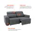 Sofá 3 Lugares Retrátil e Reclinável Plaza Suede Cinza