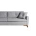 Sofá 3 Lugares Viena Linho Cinza 190 cm