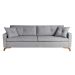 Sofá 3 Lugares Viena Linho Cinza 190 cm