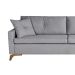 Sofá 3 Lugares Viena Linho Cinza 210 cm