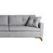 Sofá 3 Lugares Viena Linho Cinza 210 cm