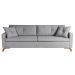 Sofá 3 Lugares Viena Linho Cinza 210 cm