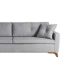 Sofá 3 Lugares Viena Linho Cinza 230 cm
