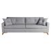Sofá 3 Lugares Viena Linho Cinza 230 cm
