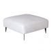 Sofá 3 Lugares com Molas Ensacadas 200 cm e Puff Unne Bouclé Off White