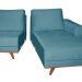 Sofá 4 Lugares Lombok com Chaise Direito Poliéster Azul