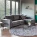 Sofá 4 Lugares Lombok com Chaise Direito Veludo Cinza