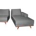Sofá 4 Lugares Lombok com Chaise Direito Veludo Cinza
