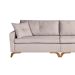 Sofá 4 Lugares Viena Linho Bege 250 cm