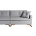 Sofá 4 Lugares Viena Linho Cinza 250 cm