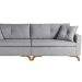 Sofá 4 Lugares Viena Linho Cinza 250 cm