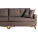Sofá 4 Lugares Viena Veludo Marrom 250 cm