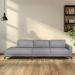 Sofá 6 Lugares Henry com Chaise Esquerdo Veludo Cinza