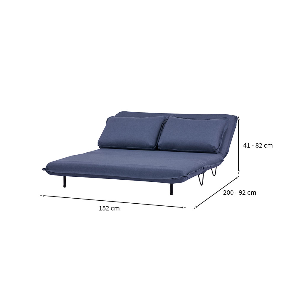 Sofá-Cama 2 Lugares Casal Bergamo Azul Jeans