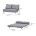 Sofá-Cama 2 Lugares Casal Bergamo Cinza Claro