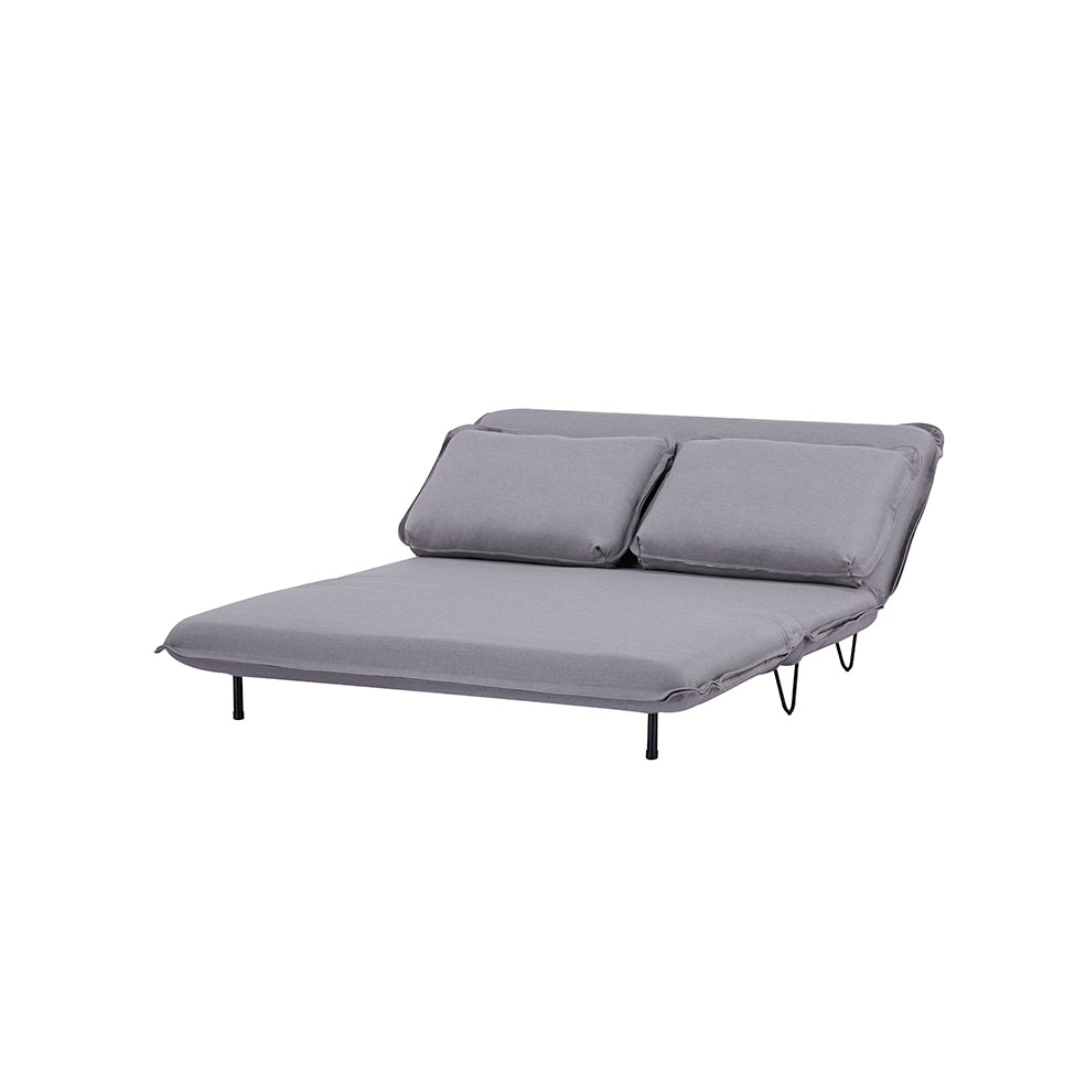 Sofá-Cama 2 Lugares Casal Bergamo Cinza Claro