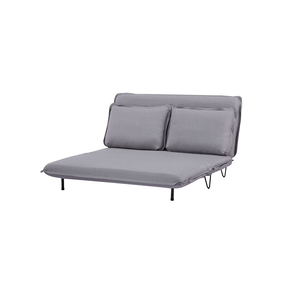 Sofá-Cama 2 Lugares Casal Bergamo Cinza Claro