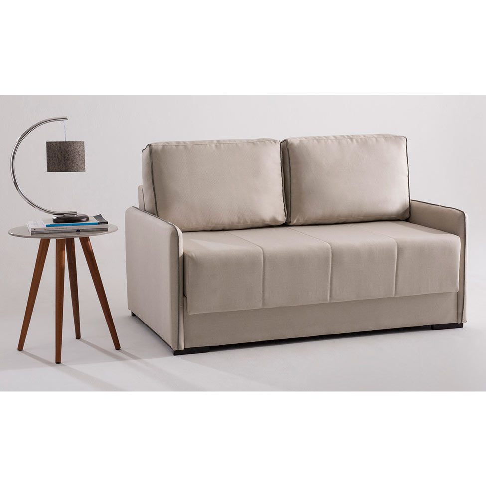 Sofá-Cama 2 Lugares Casal Isis Linho Bege