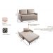 Sofá-Cama 2 Lugares Casal Isis Linho Bege