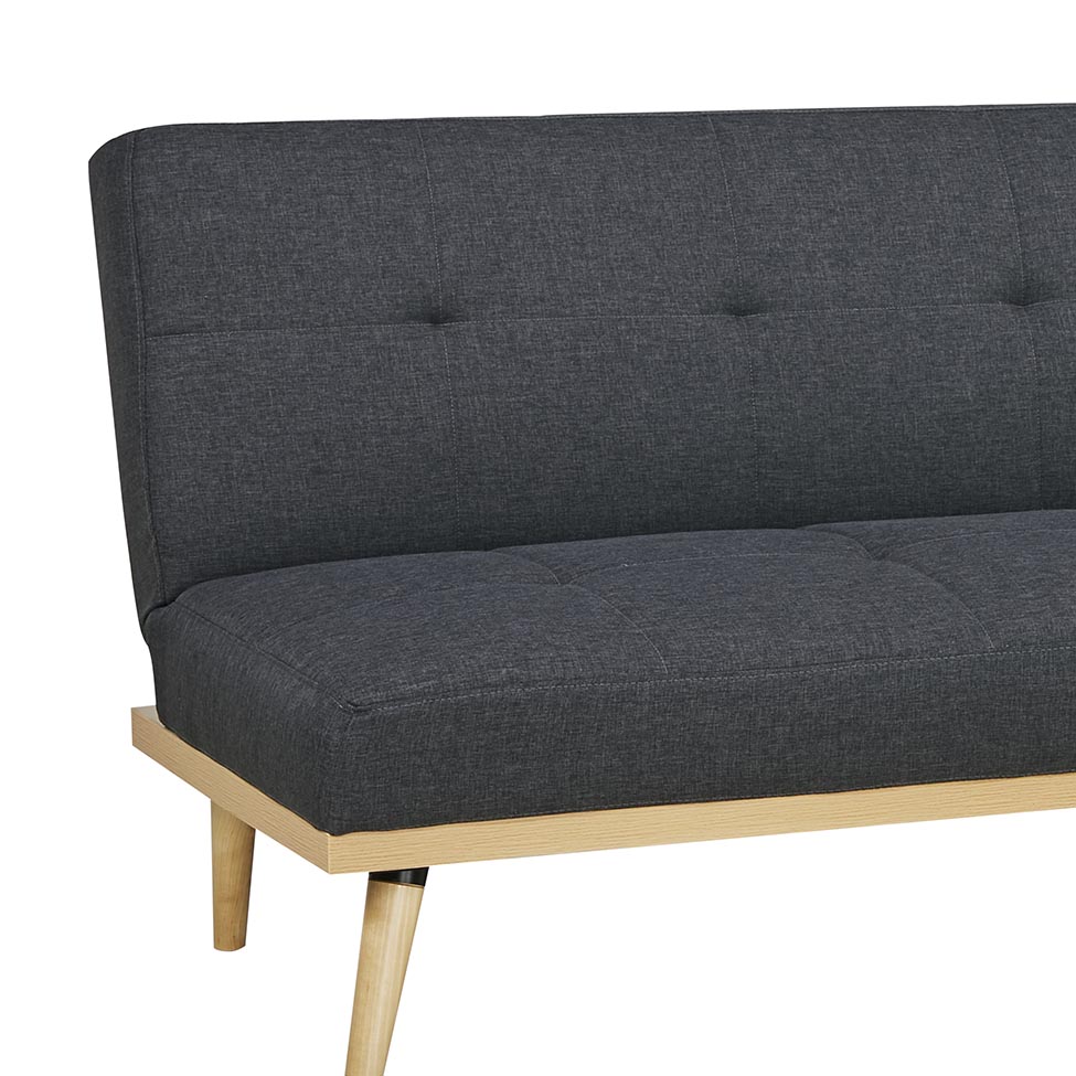 Sofá-Cama 3 Lugares Casal Córsega Cinza Escuro