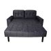 Sofá-Cama 3 Lugares Casal Murilo Veludo Chumbo