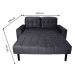 Sofá-Cama 3 Lugares Casal Murilo Veludo Chumbo