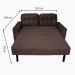 Sofá-Cama 3 Lugares Casal Murilo Veludo Marrom Escuro