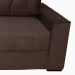Sofá-Cama 3 Lugares Casal Murilo Veludo Marrom Escuro