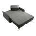 Sofá-Cama Casal 2 Lugares Isis Veludo Cinza