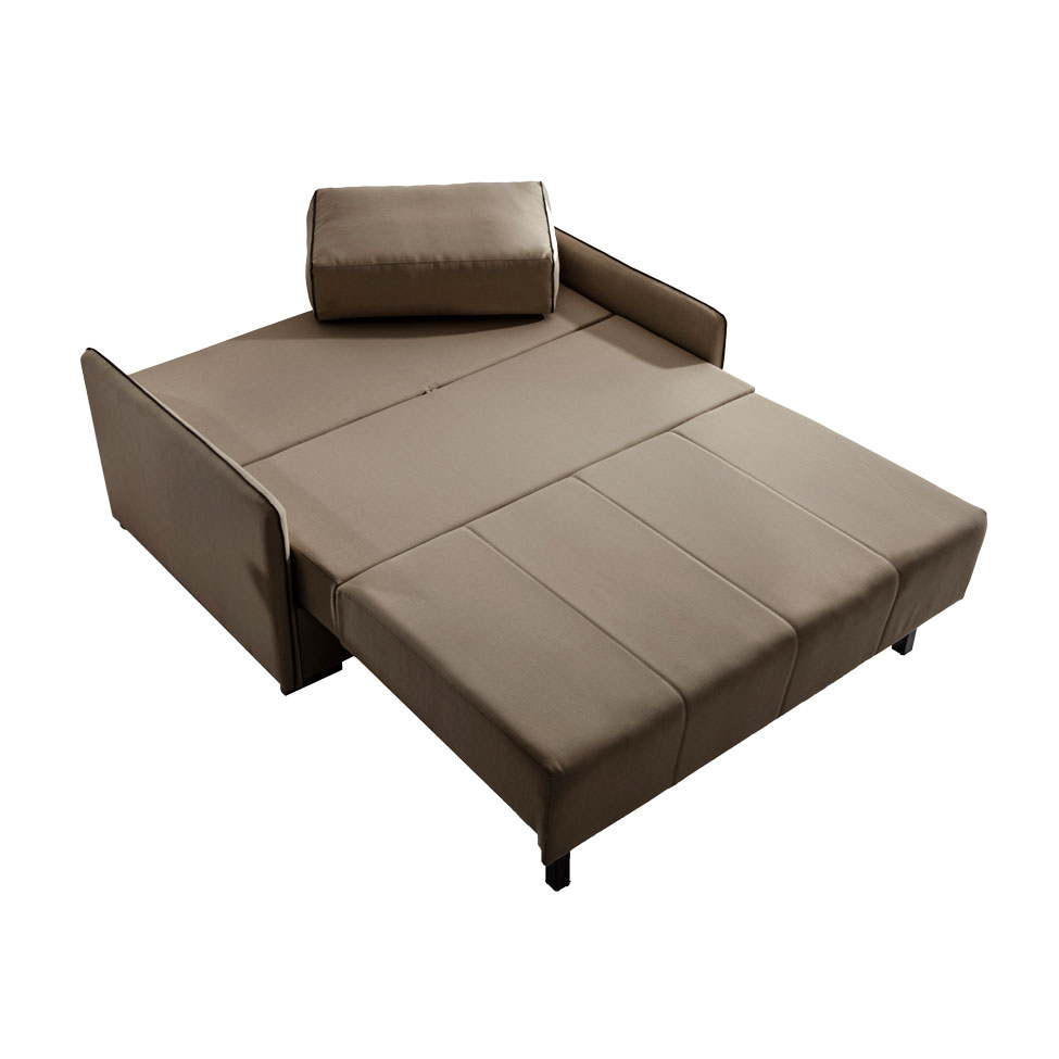 Sofá-Cama Casal 2 Lugares Isis Veludo Marrom