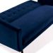 Sofá-Cama Casal 3 Lugares Beatriz Veludo Azul
