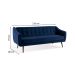 Sofá-Cama Casal 3 Lugares Beatriz Veludo Azul