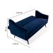 Sofá-Cama Casal 3 Lugares Beatriz Veludo Azul