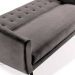 Sofá-Cama Casal 3 Lugares Beatriz Veludo Cinza