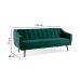 Sofá-Cama Casal 3 Lugares Beatriz Veludo Verde