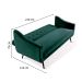 Sofá-Cama Casal 3 Lugares Beatriz Veludo Verde