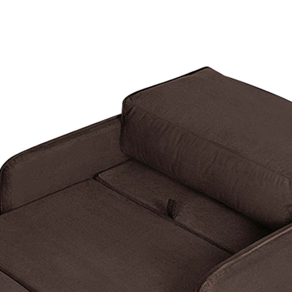 Sofá-Cama Solteiro 1 Lugar Isis Veludo Marrom