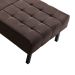 Sofá-Cama Solteiro Murilo Veludo Marrom Escuro
