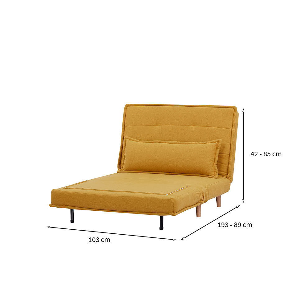 Sofá-Cama Solteiro Ravenna Amarelo
