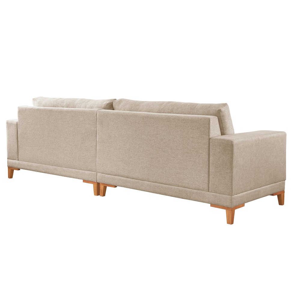 Sofá Plus Volga 4 Lugares Linho Bege 280 cm